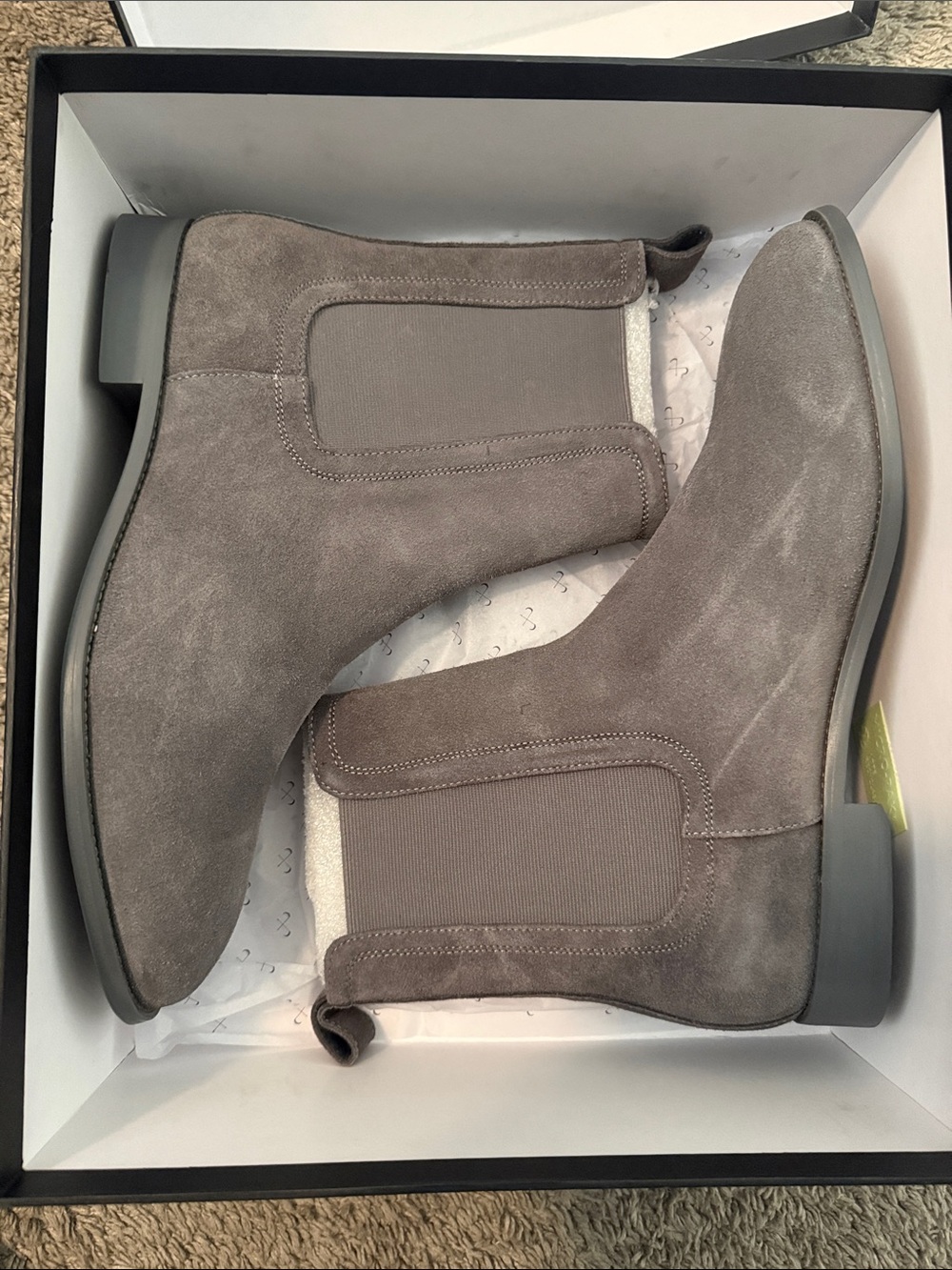 Men's Suede Chelsea Boots - Gray